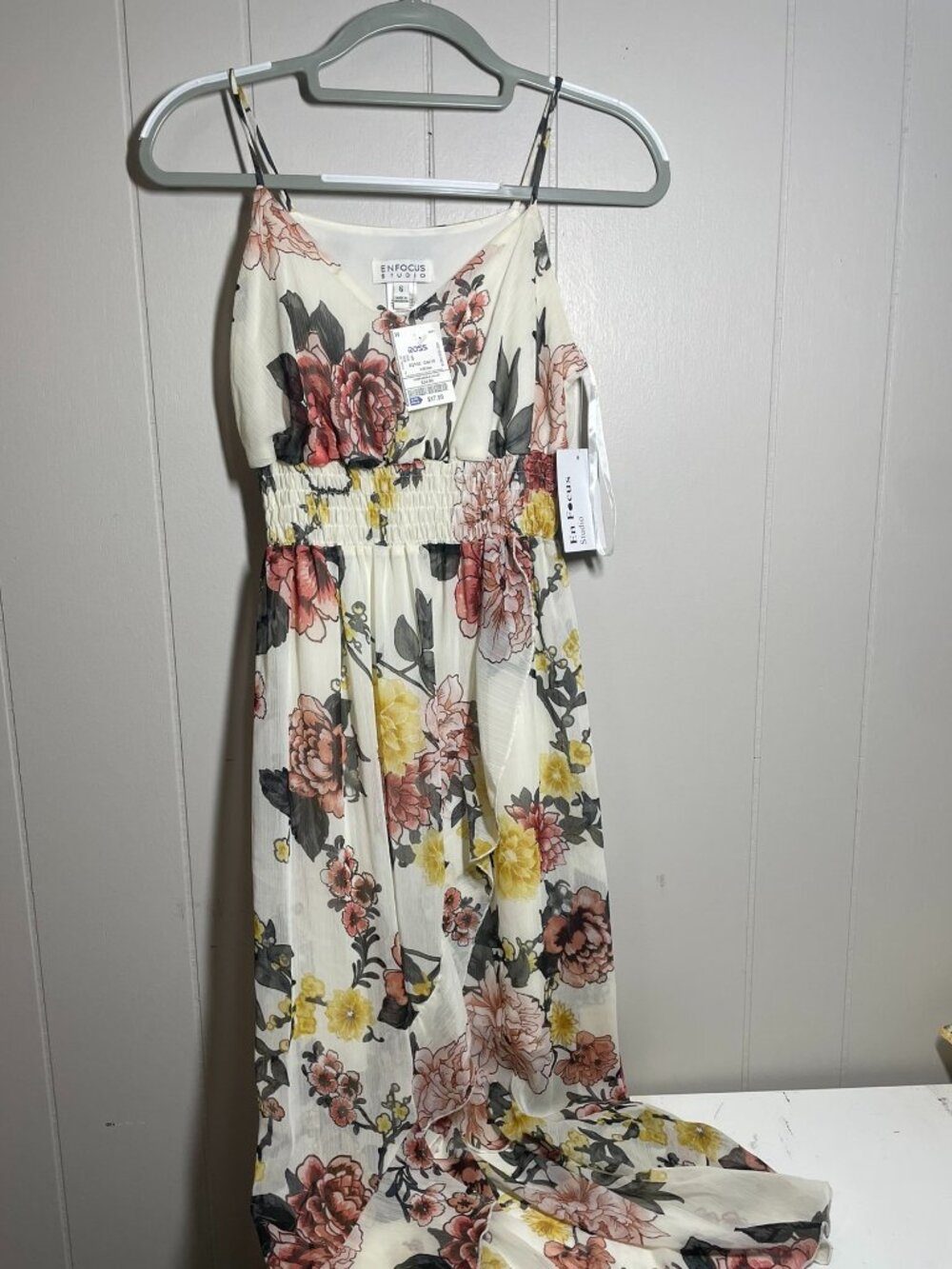 short dress with sheer overlay
